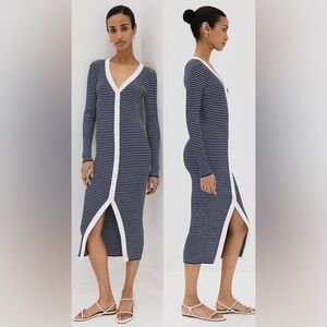 STAUD Shoko button front dress size small
